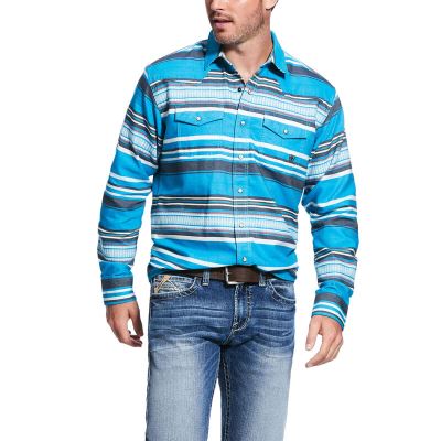 Ariat Western: Johndale Retro Fit Camisa Hombre - Azules (SBXJC1746)